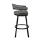 Armen Living Naomi and Chelsea 5-Piece Counter Height Dining Set in Black Metal and Gray Faux Leather SETNMCHGRBL5 - alternate 6